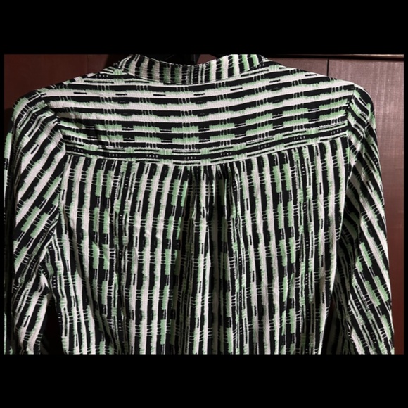 Jenn. Long Sleeve Geometric Romper Green, Black, White Size M - NWT - Picture 9 of 16
